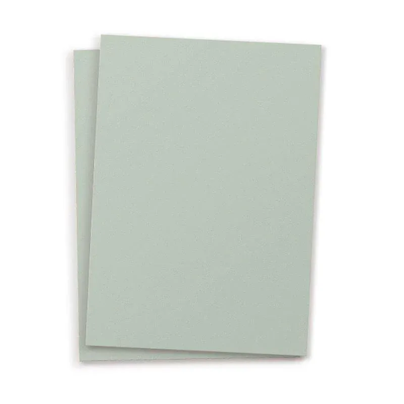 10 Blankokarten A6 - pale green Gray catsonappletrees