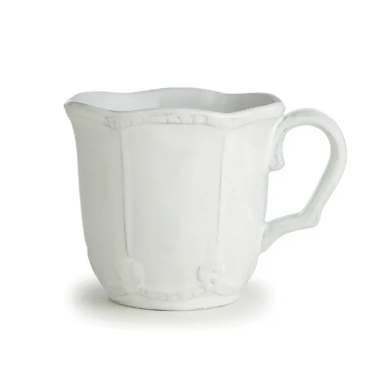 ARTE ITALICA: Bella Bianca Beaded Mug - Artistica.com