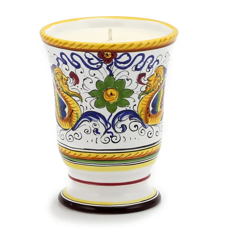 HOLIDAYS DERUTA CANDLES: Bell Cup Candle ~ Deruta Raffaellesco Design - Artistica.com