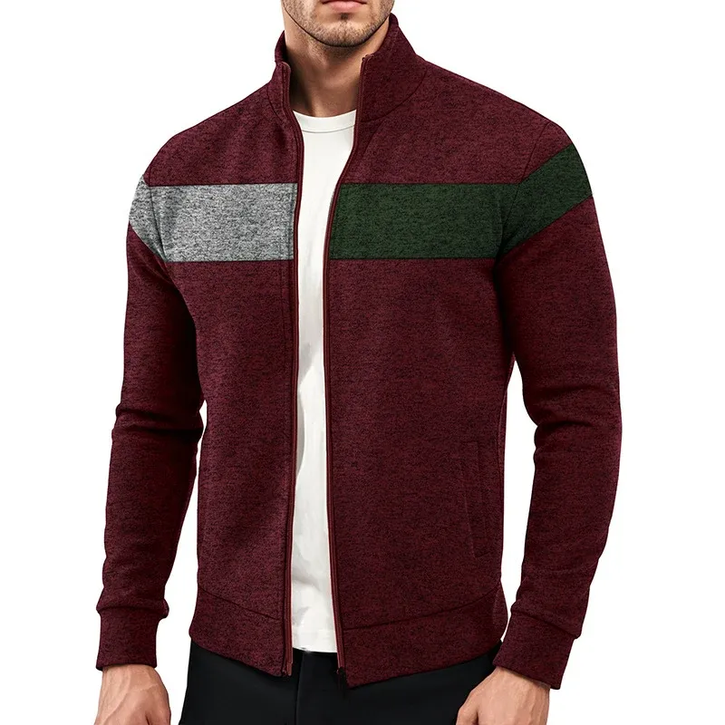 Herren sportliche Freizeitjacke mit edler Farbblockierung – Taviero