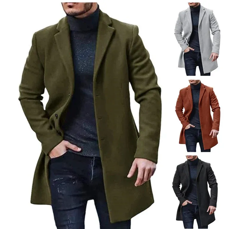 Herren gefütterter eleganter Trenchcoat – Marzano